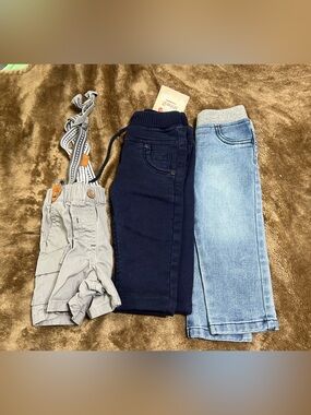 Garanimals 3-Pack Kids Bottoms — Navy, Light Wash Denim & Light Gray
